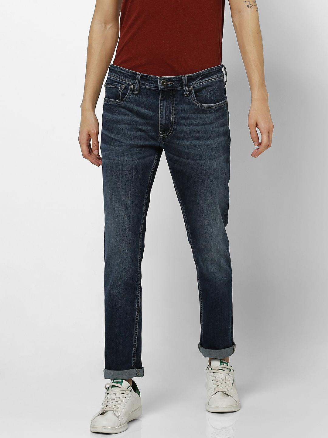 Dark Blue Low Rise Ben Skinny Fit Jeans