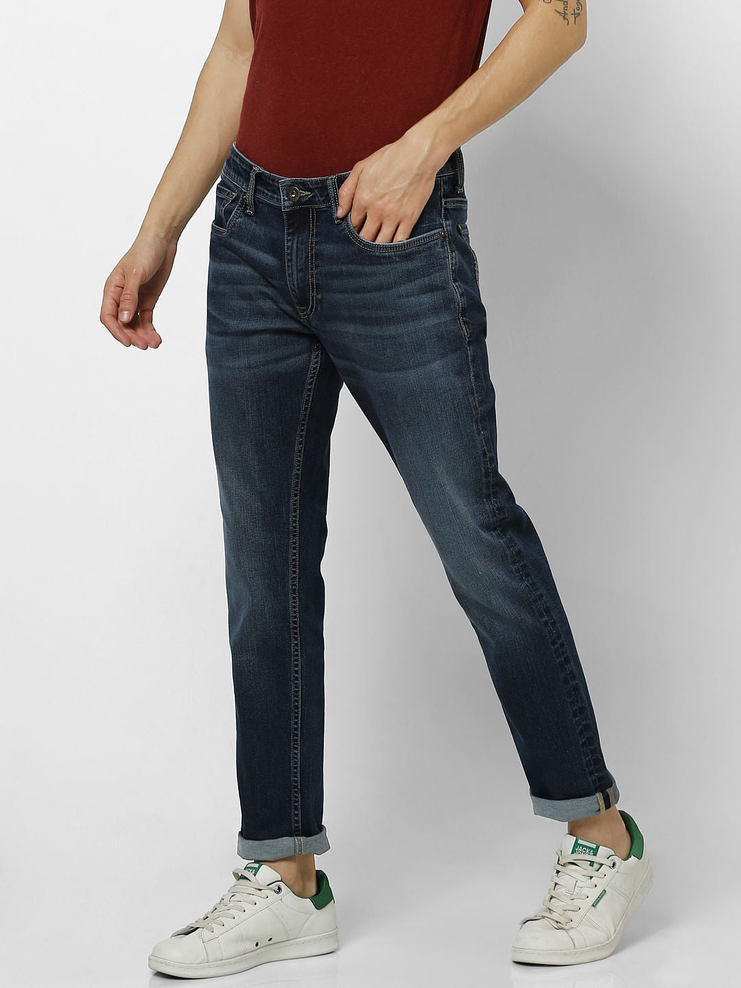 Dark Blue Low Rise Ben Skinny Fit Jeans