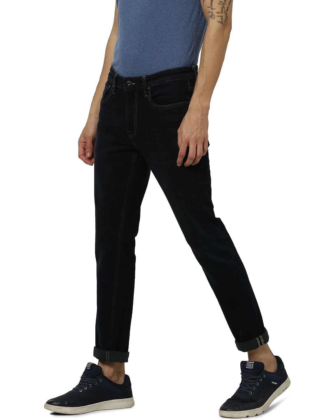 Black Low Rise Glenn Slim Fit Jeans