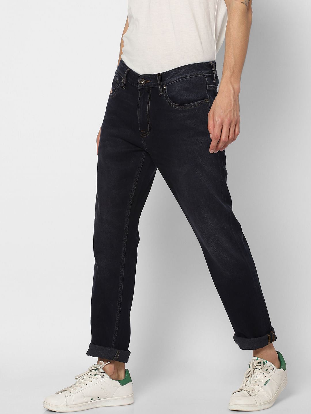 Black Low Rise Glenn Slim Fit Jeans