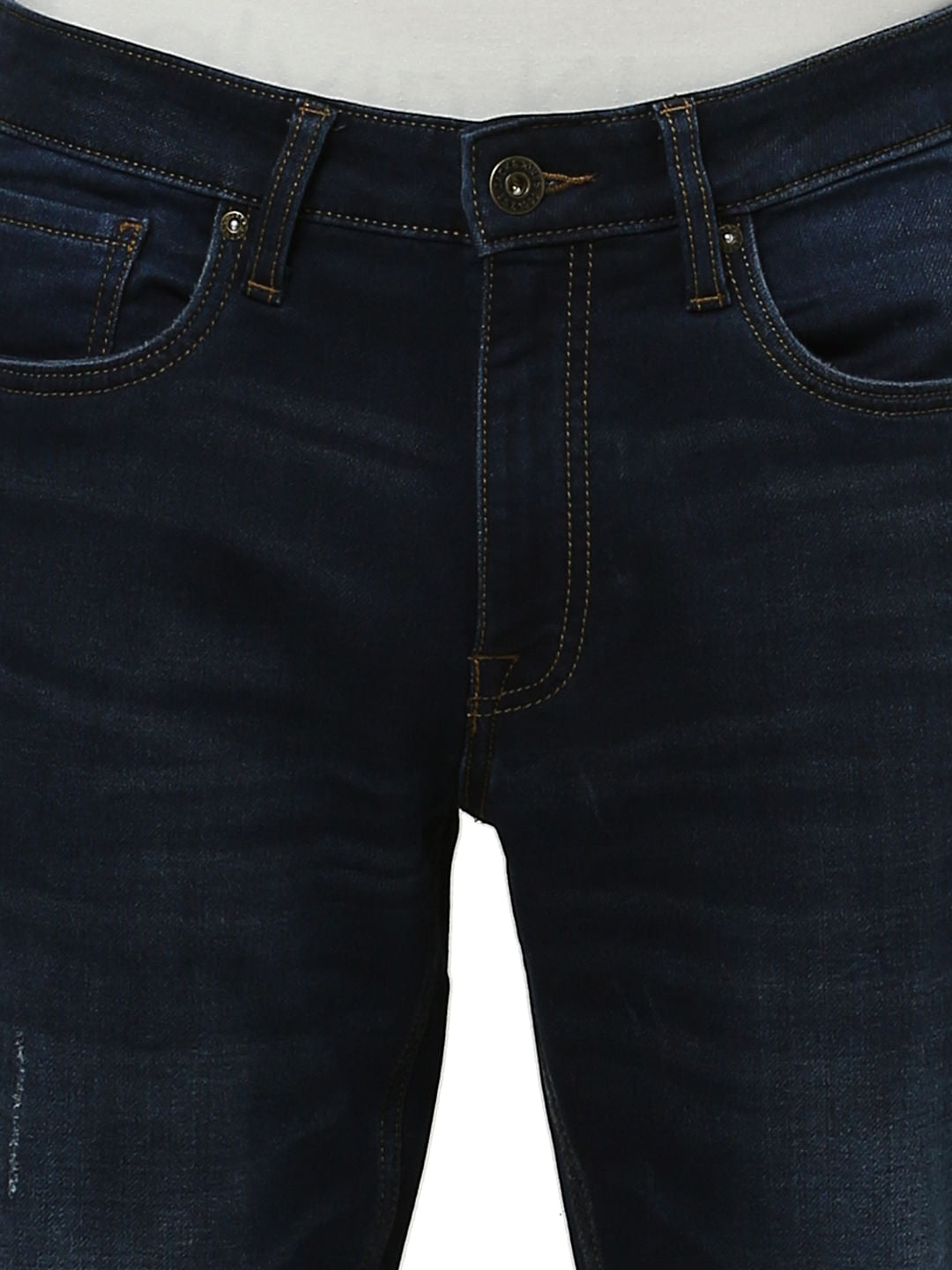 Blue Low Rise Glenn Distressed Slim Fit Jeans