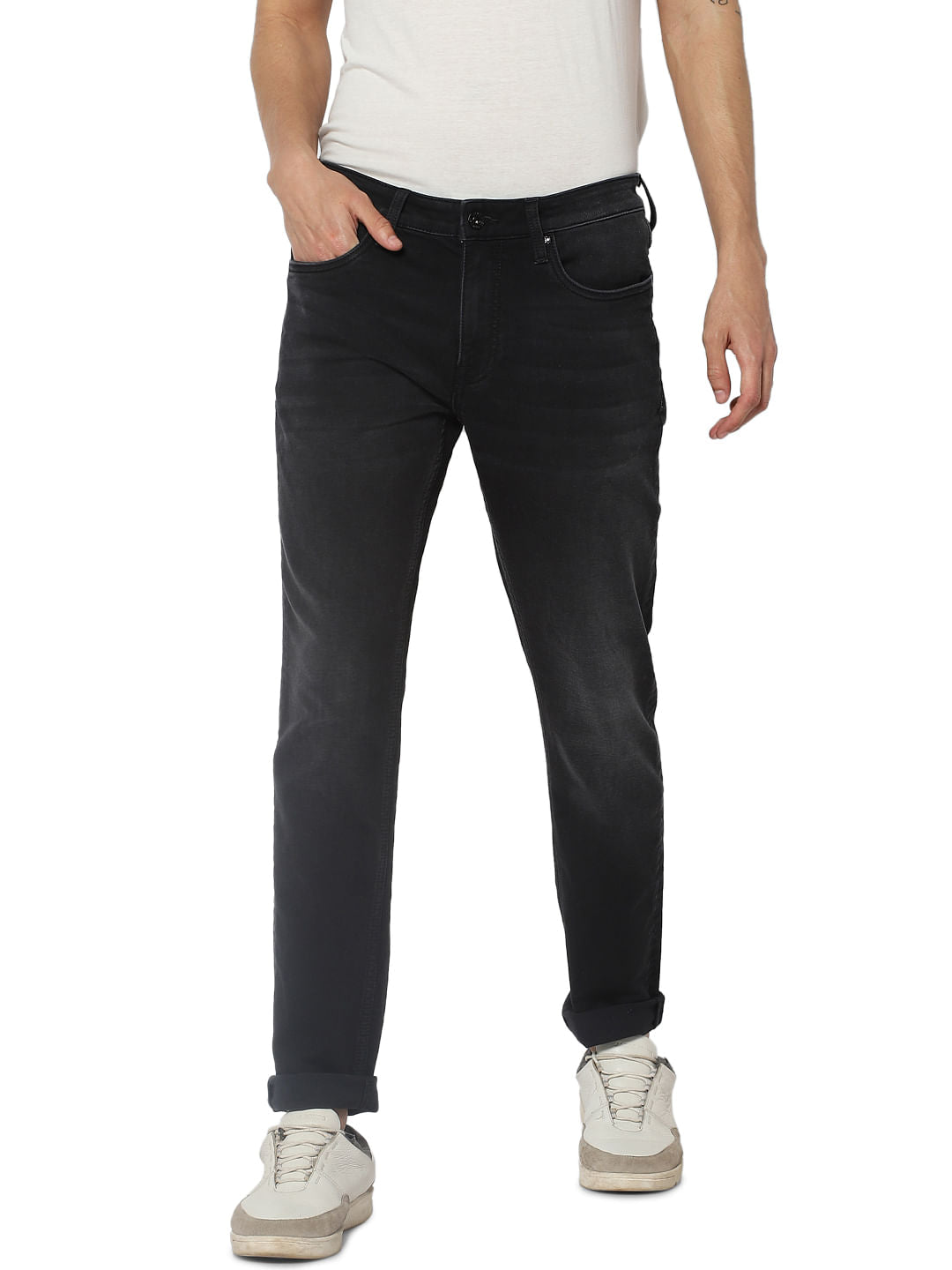 Black Low Rise Glenn Slim Fit Jeans