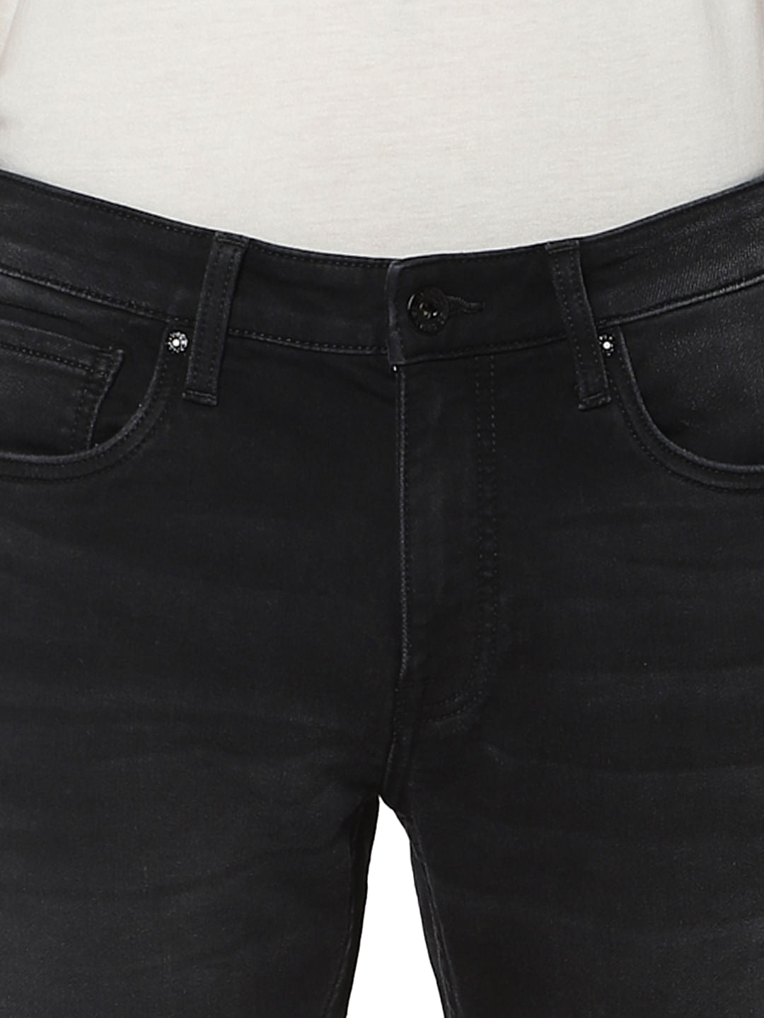 Black Low Rise Glenn Slim Fit Jeans