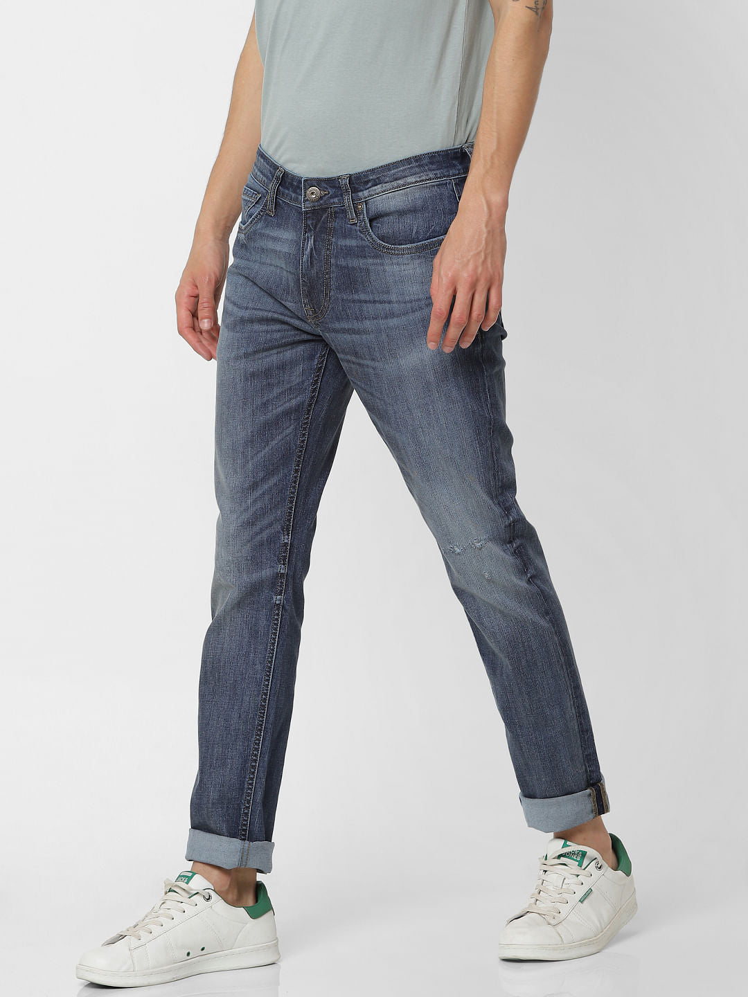 Blue Low Rise Glenn Slim Fit Jeans