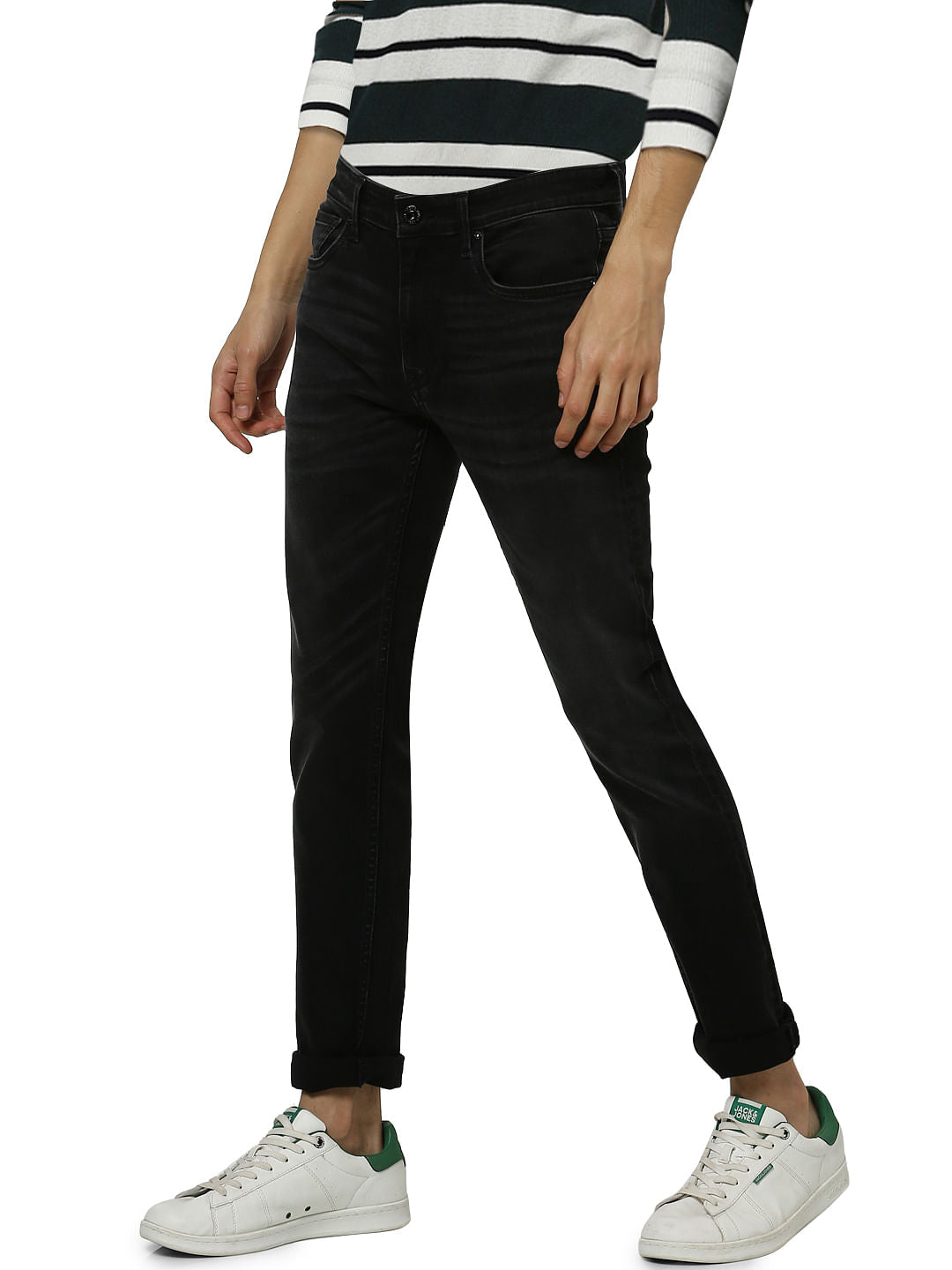 Black Low Rise Tim Anti Fit Jeans