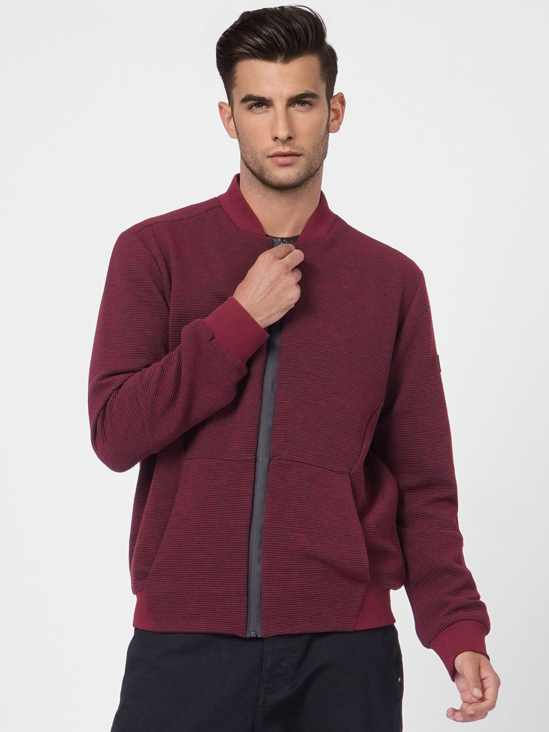 Maroon Bomber Jacket