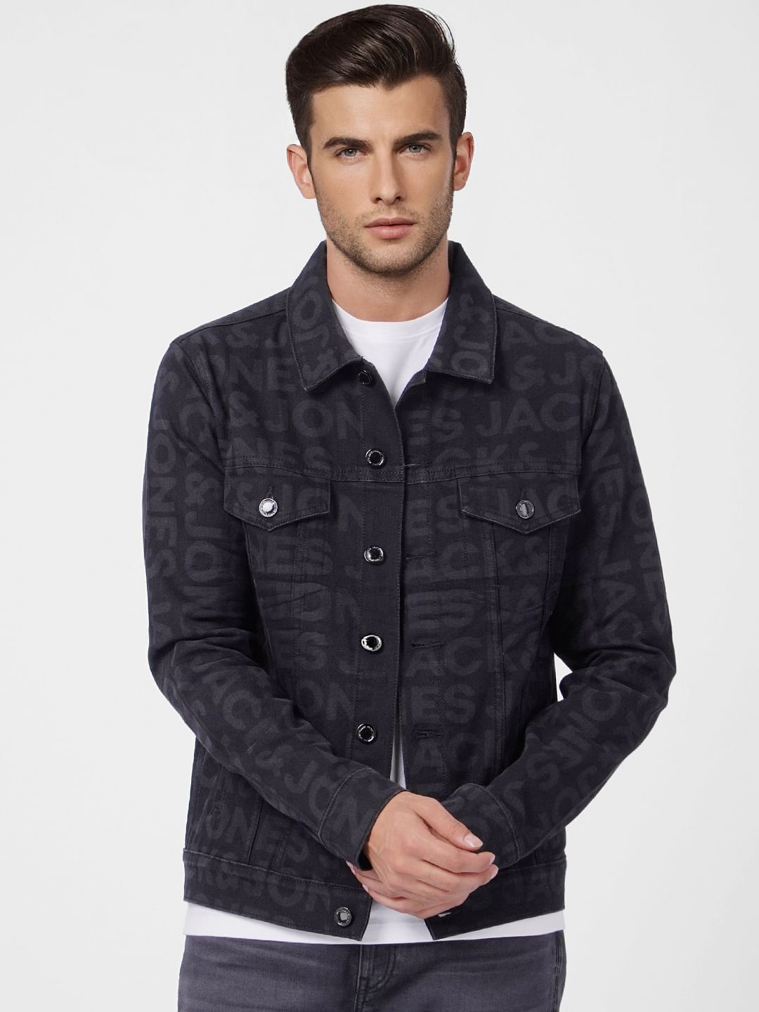 Black Plain Coloured Coat