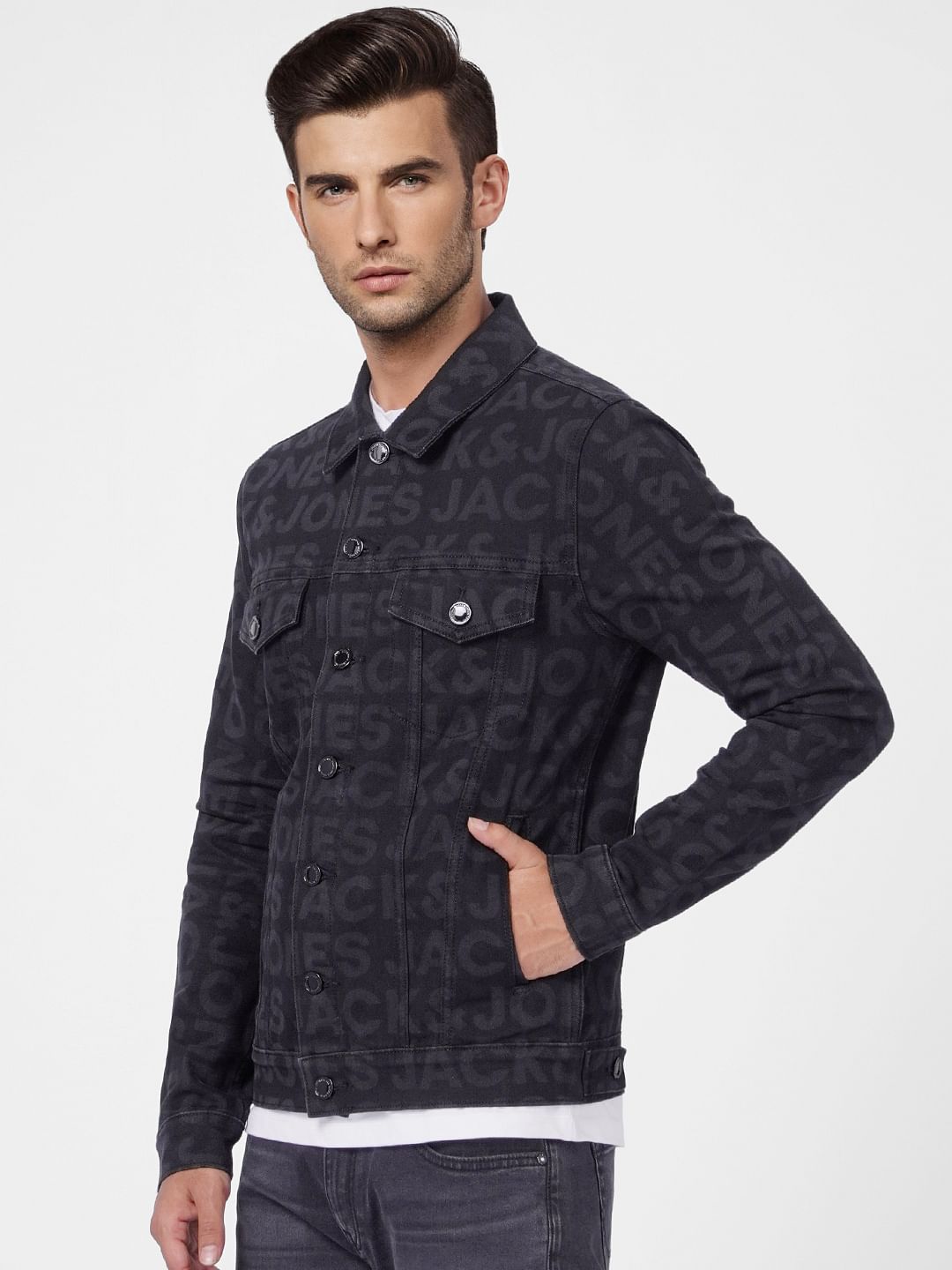 Black Plain Coloured Coat