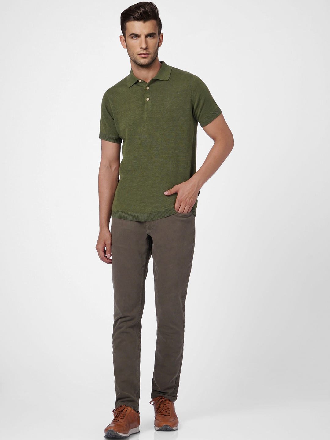 Green Knitted Polo
