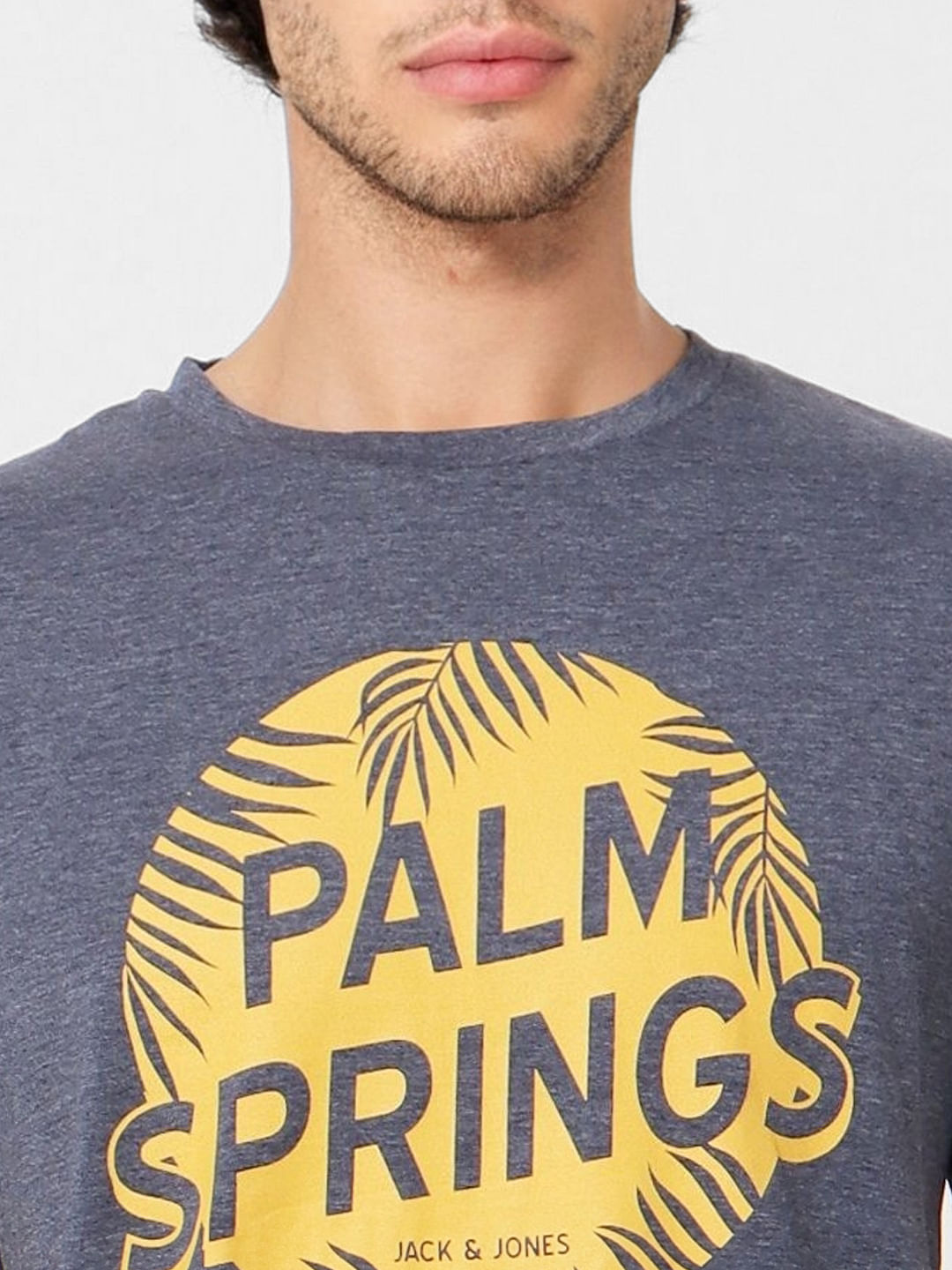 Blue Graphic Print Crew Neck T-shirt