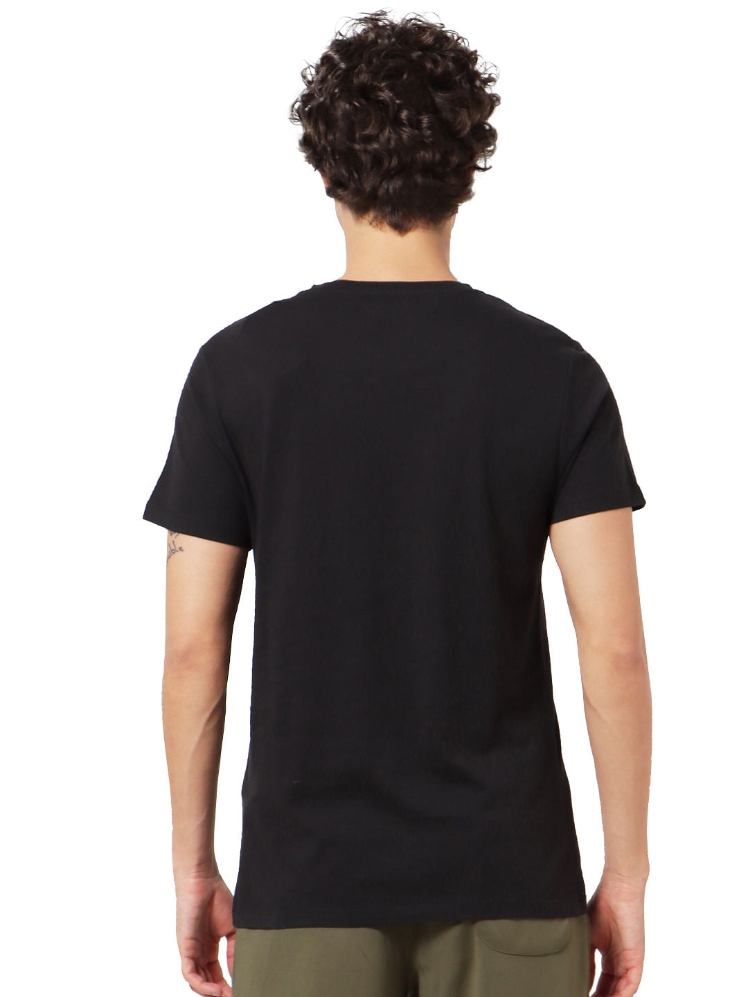 Black Logo Print Crew Neck T-shirt