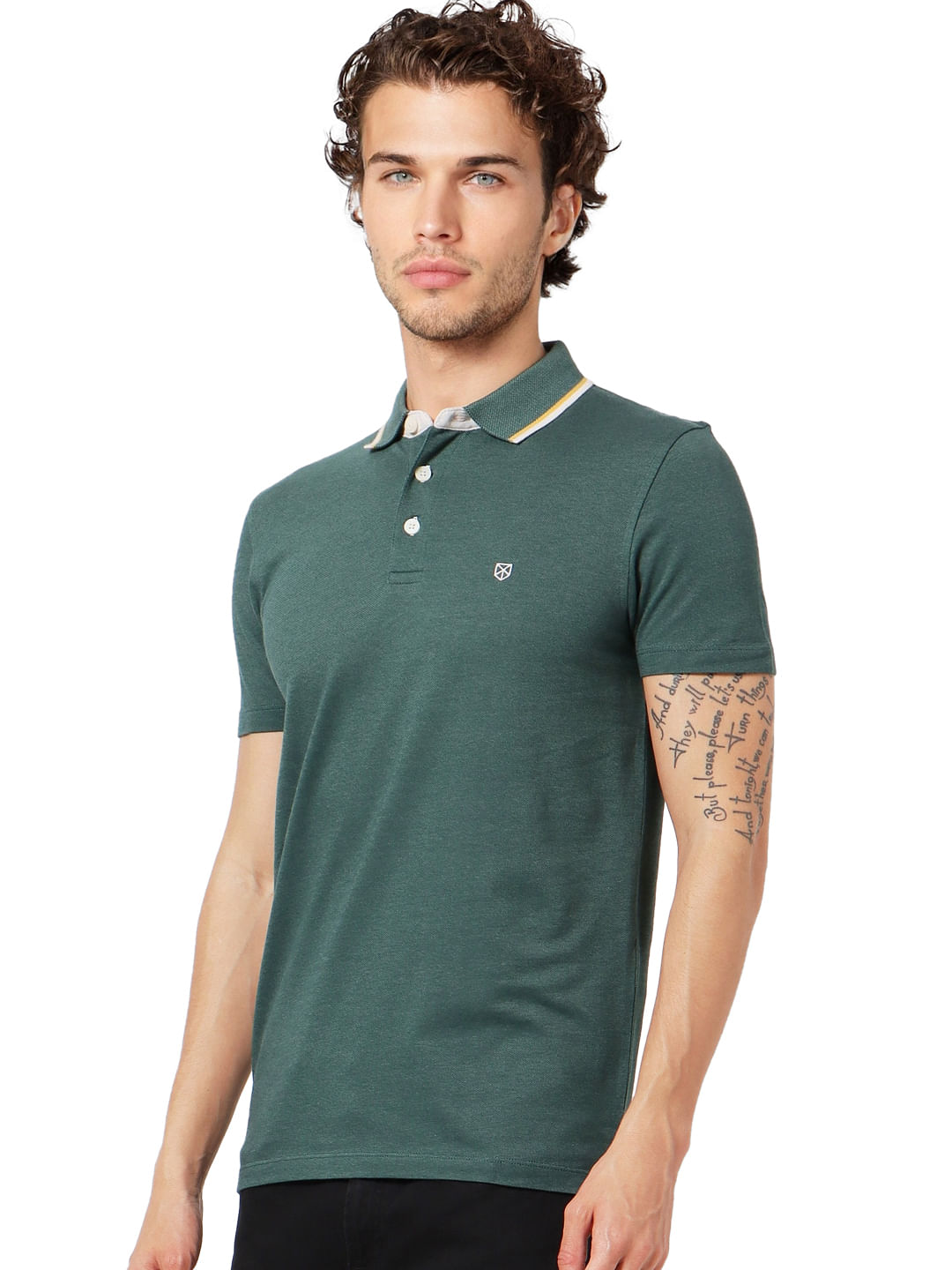 Green Polo Neck T-shirt