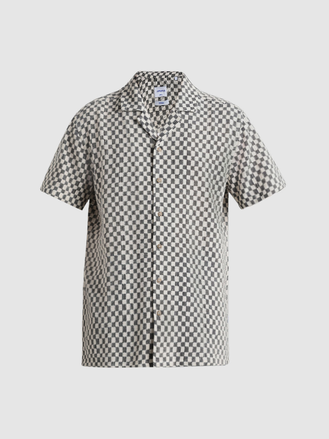 Black Printed Short Sleeves Shirt