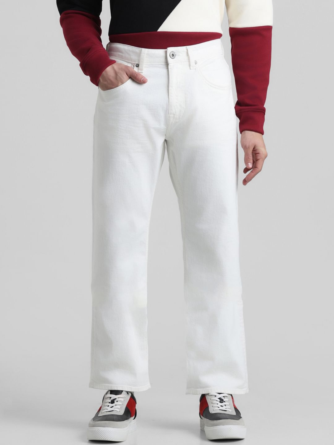 WHITE RAY BOOTCUT JEANS