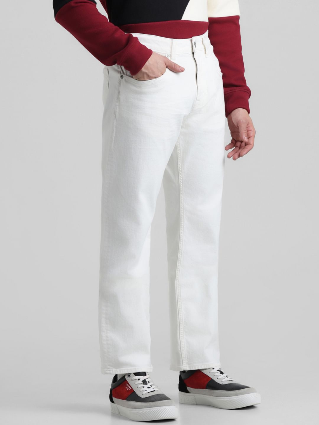 WHITE RAY BOOTCUT JEANS