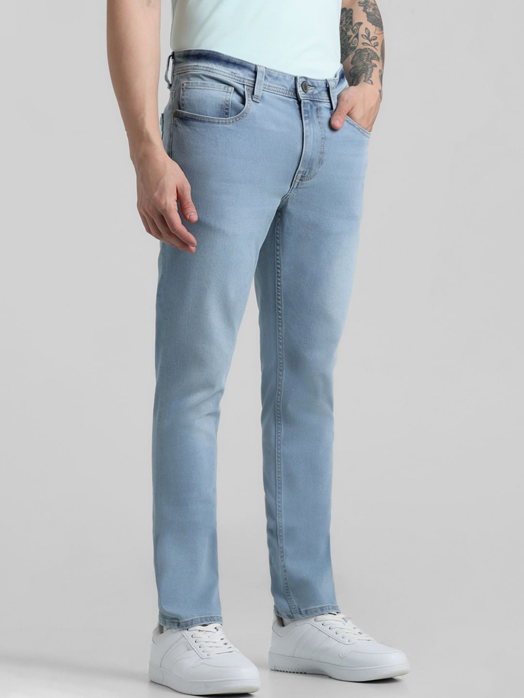 Light Blue Low Rise Glenn Slim Fit Jeans