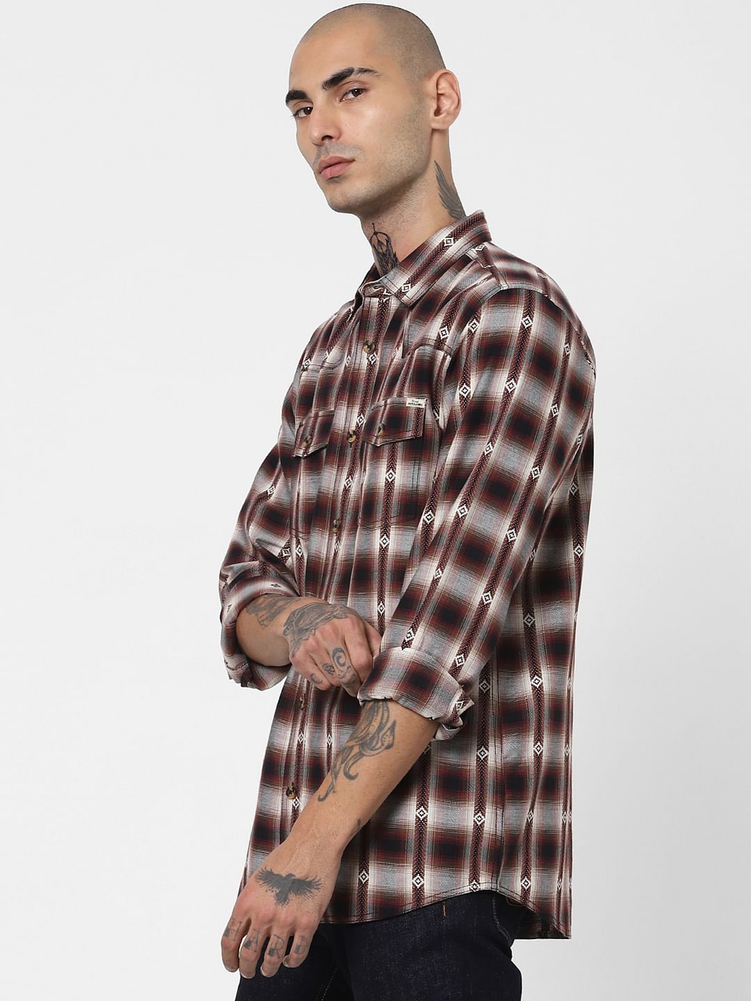 Red Check Full Sleeves Shirt