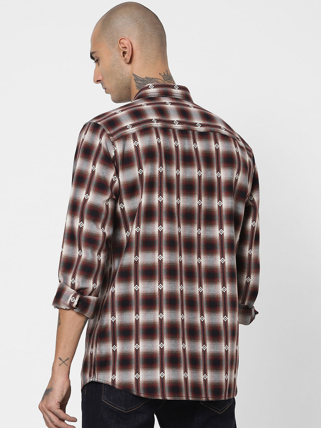 Red Check Full Sleeves Shirt