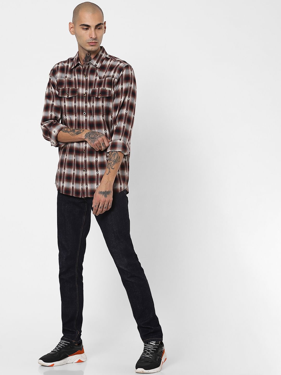 Red Check Full Sleeves Shirt