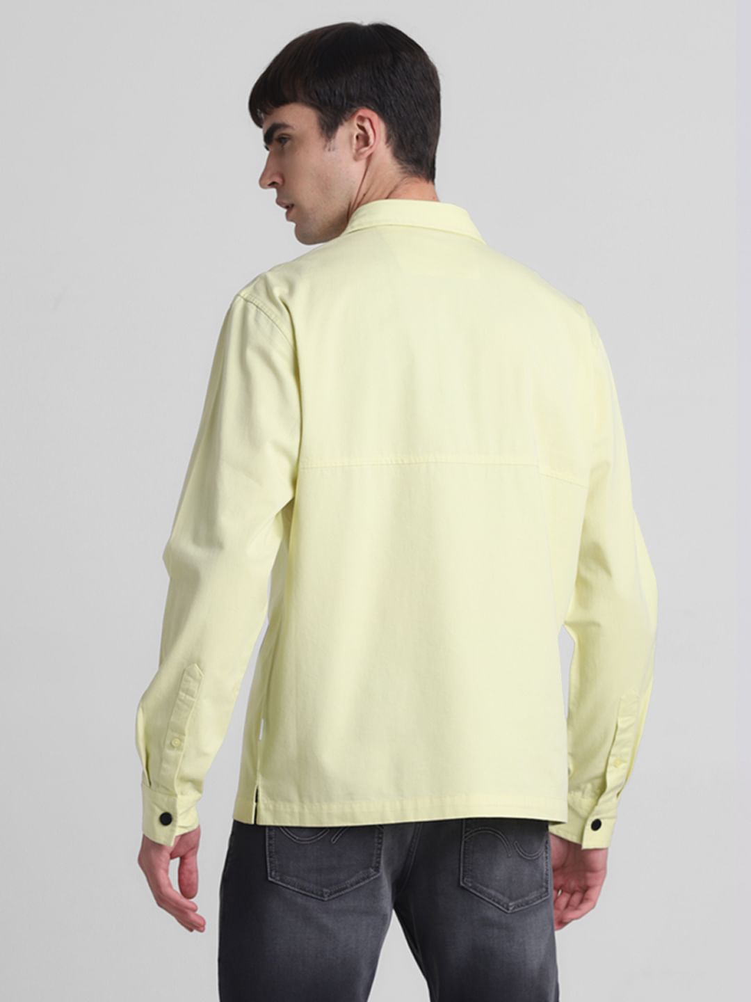 Light Yellow Full Sleeves Shirt