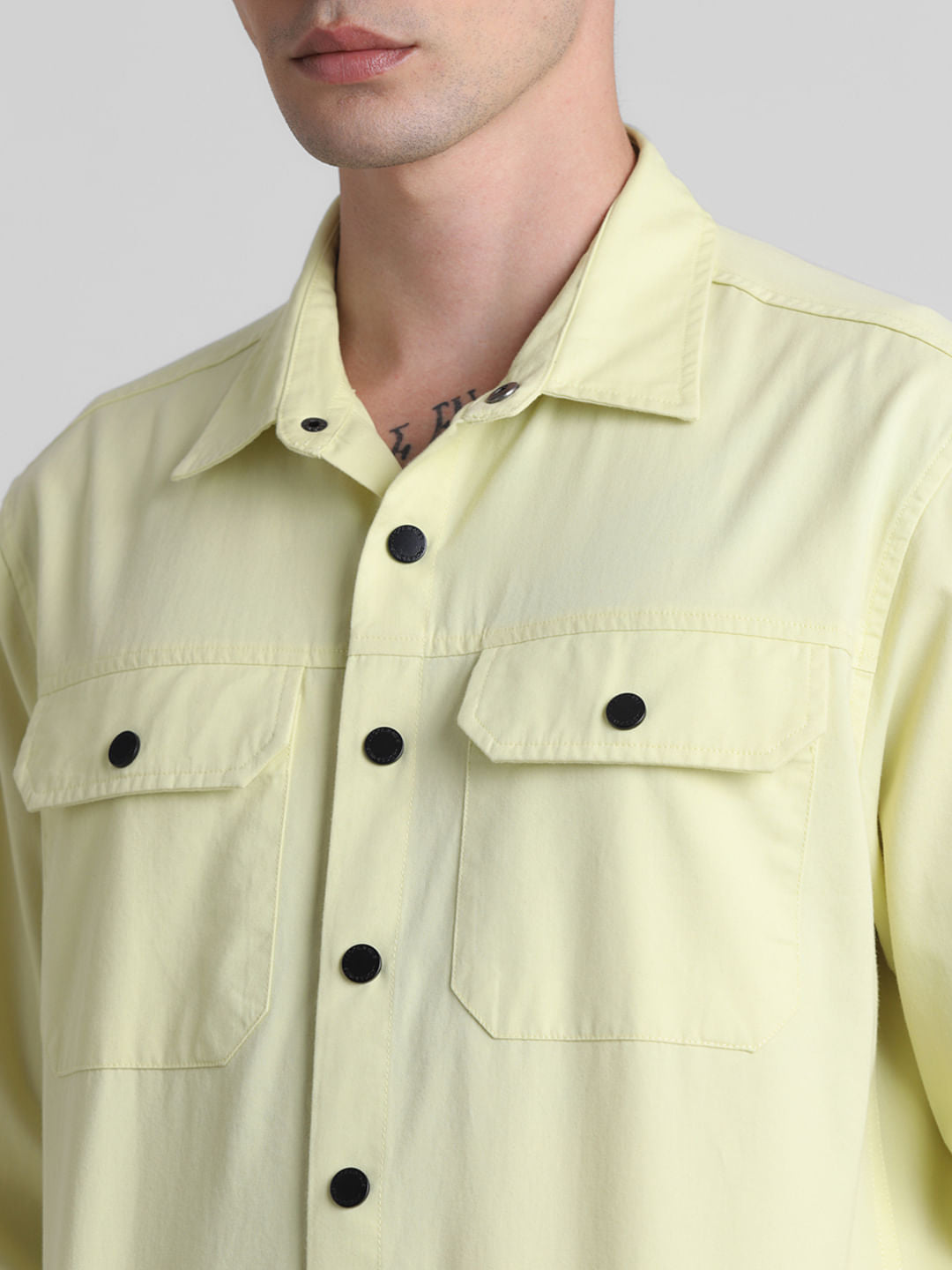Light Yellow Full Sleeves Shirt