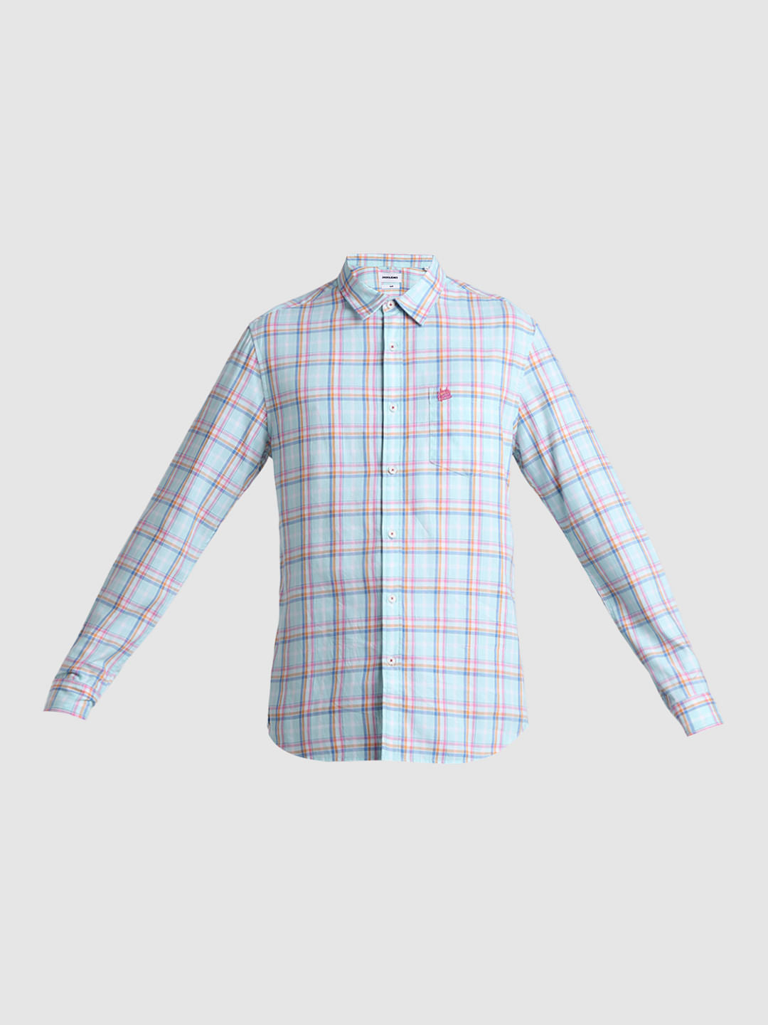 Light Blue Check Full Sleeves Shirt