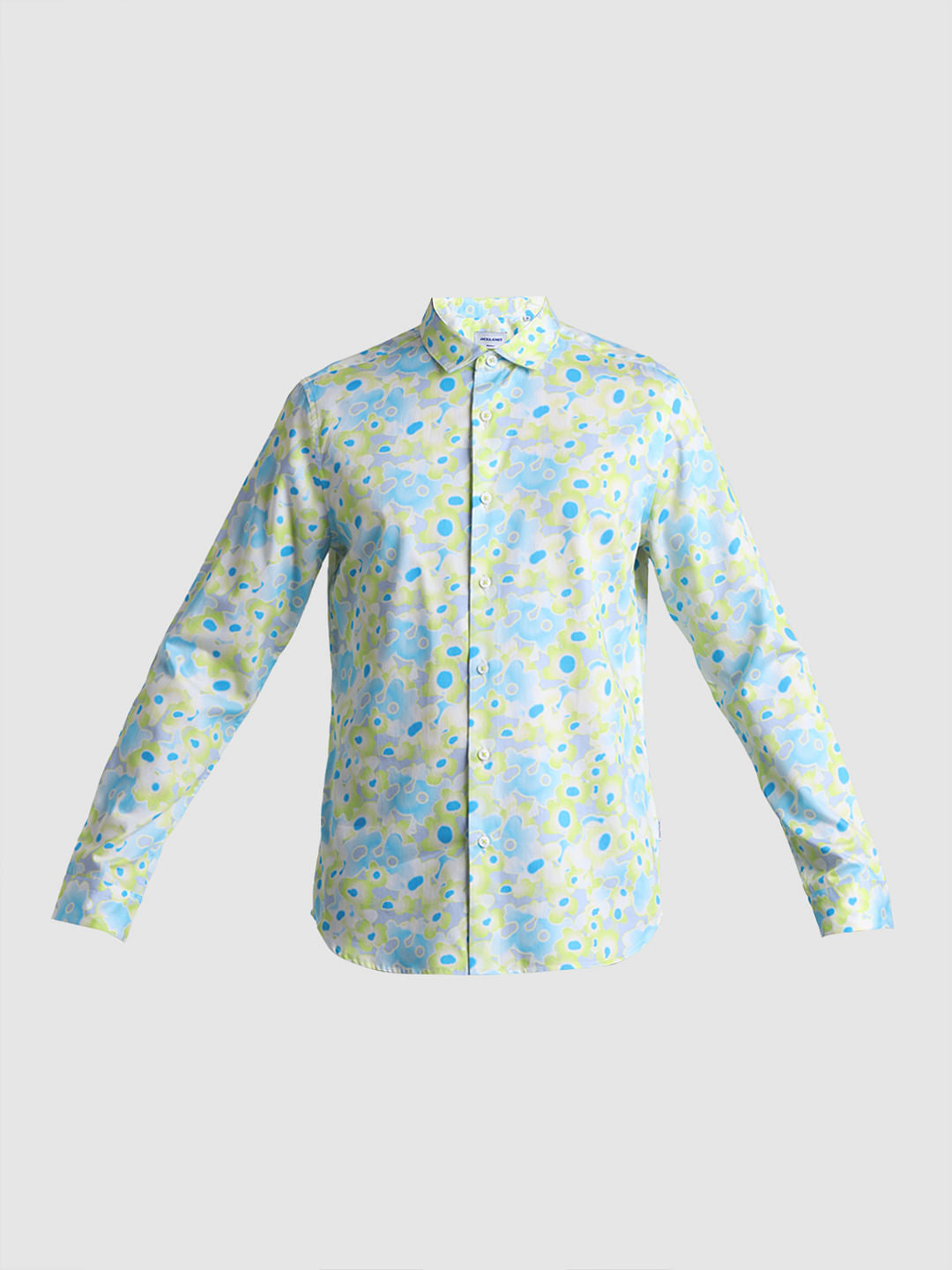 Green Floral Full Sleeves Shirt