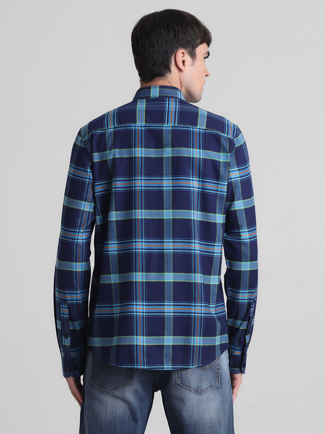 Blue Check Full Sleeves Shirt