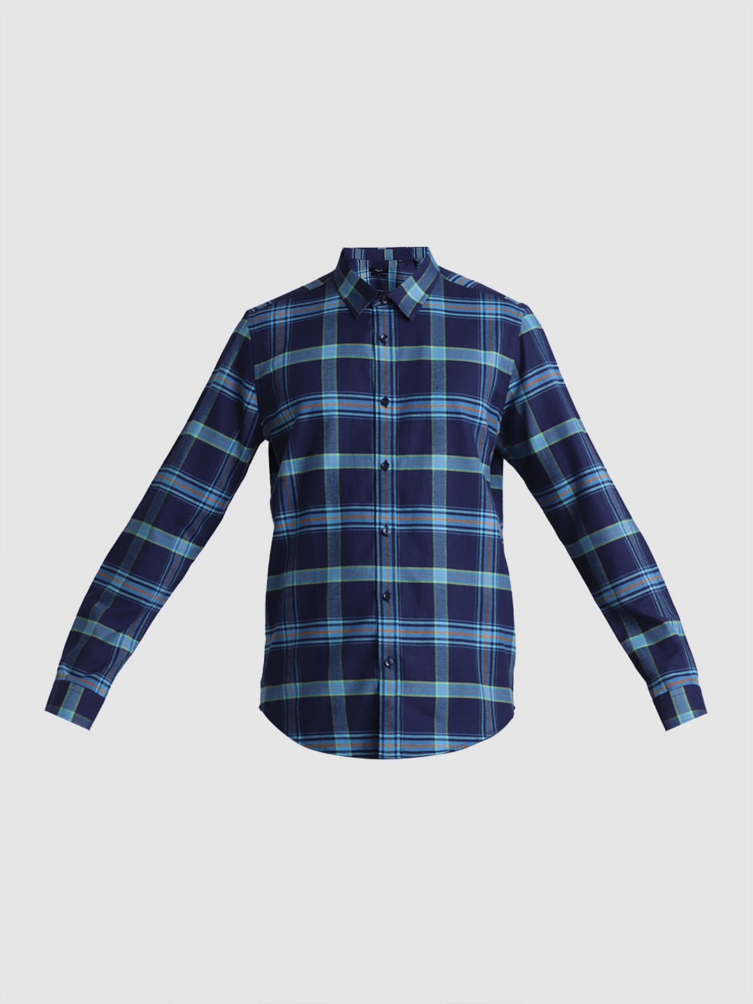Blue Check Full Sleeves Shirt