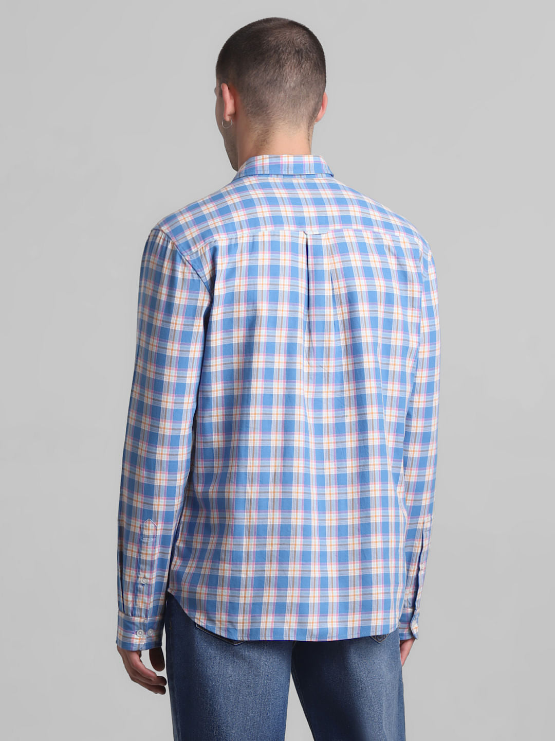 Blue Check Full Sleeves Shirt