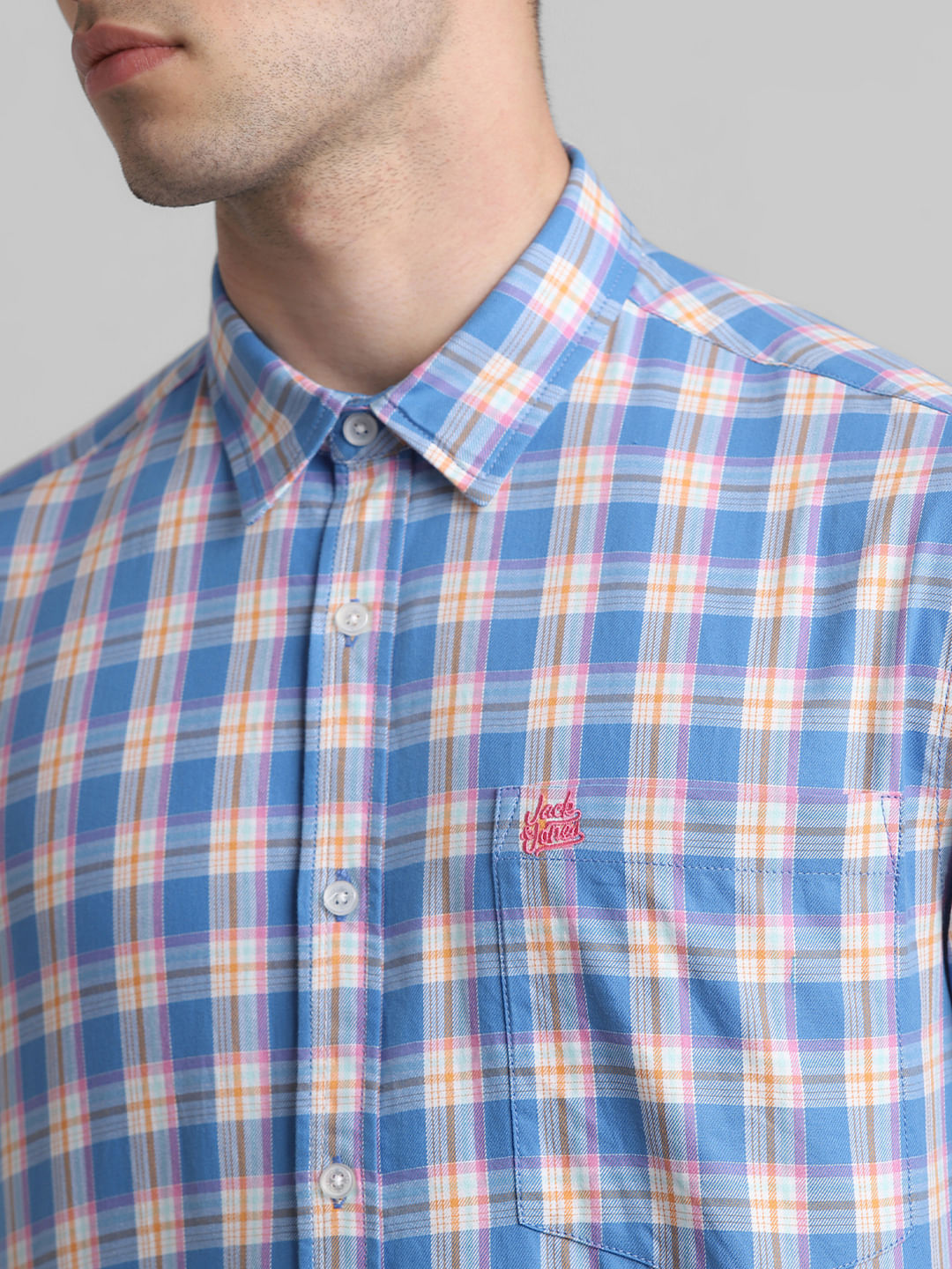 Blue Check Full Sleeves Shirt
