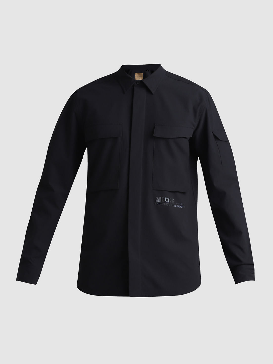 Black Oversized Pocket Shirt