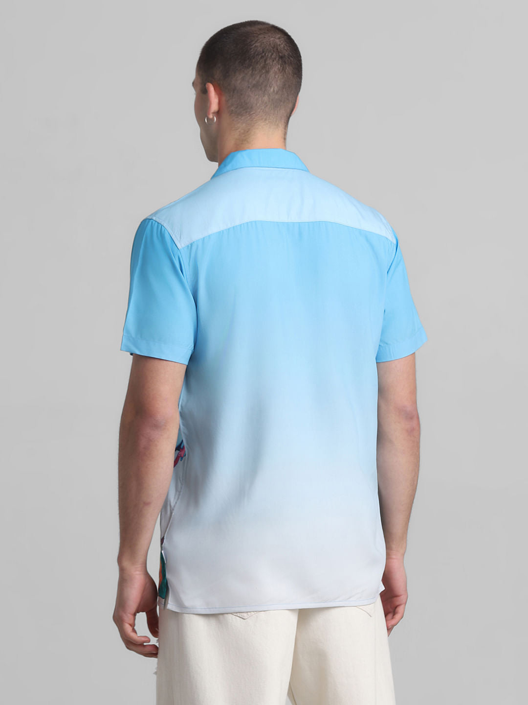 RICK & MORTY Blue Printed Short Sleeves Shirt