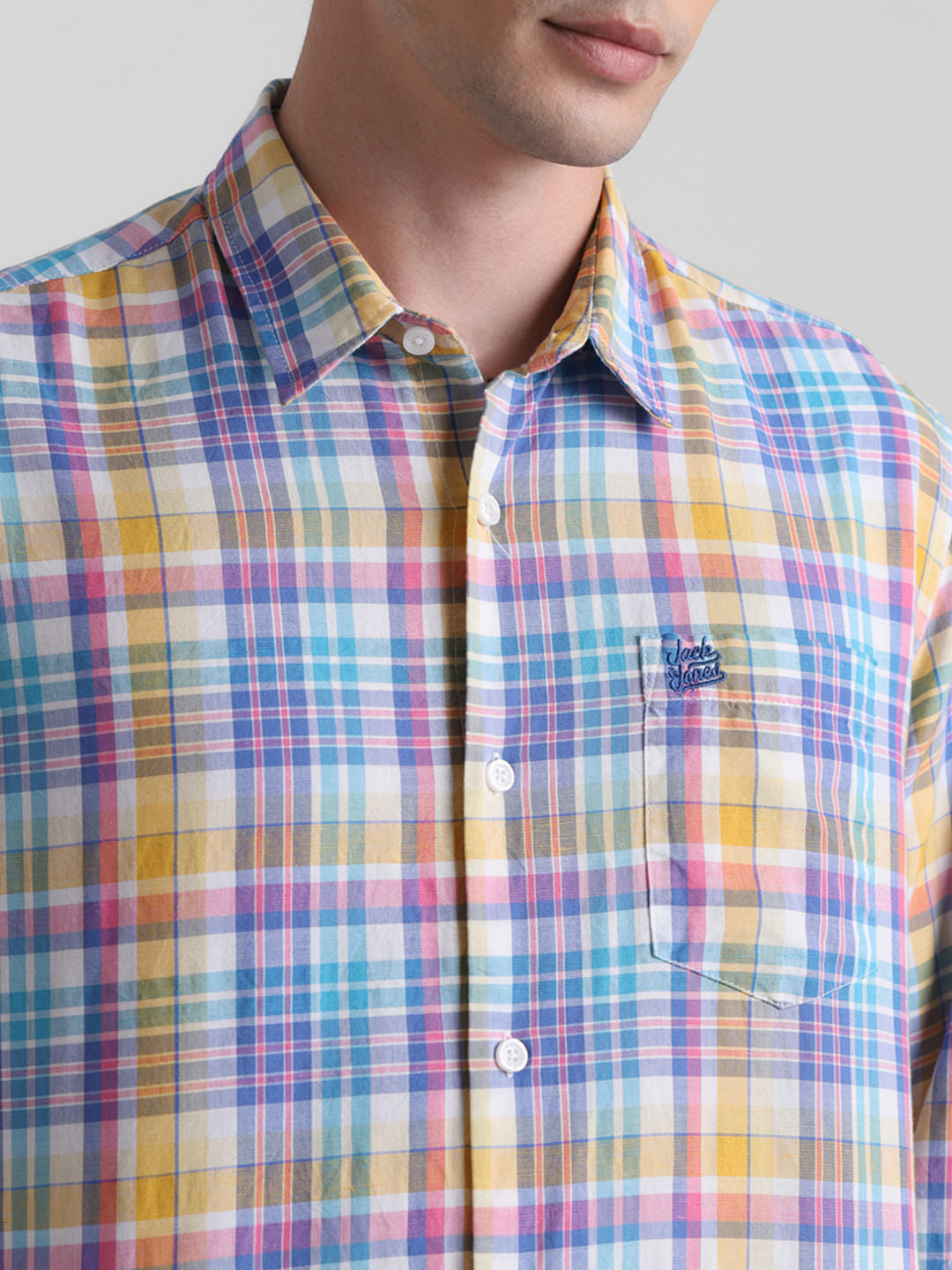 Blue Check Print Full Sleeves Shirt