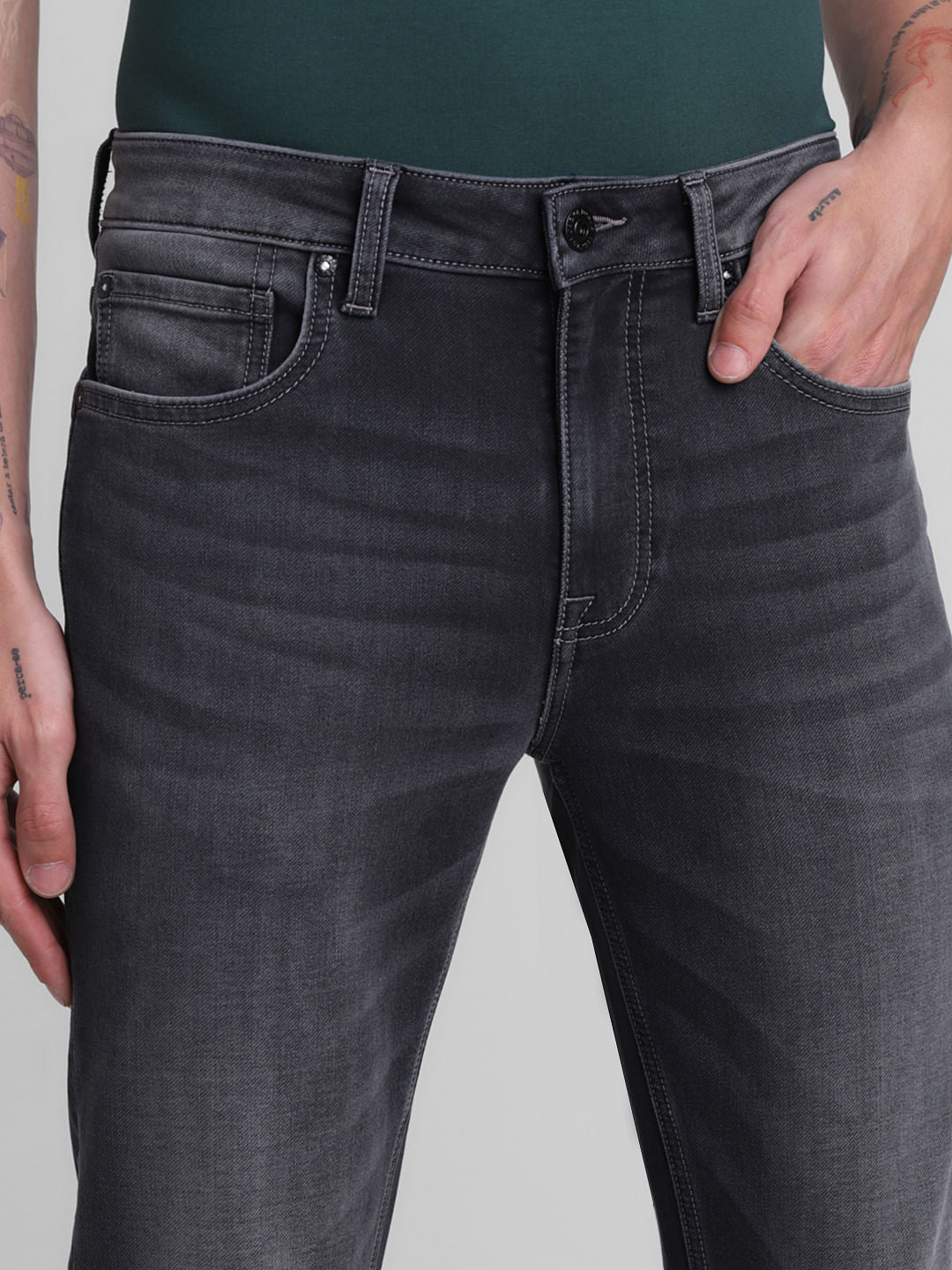 Black Low Rise Liam Knit Skinny Jeans