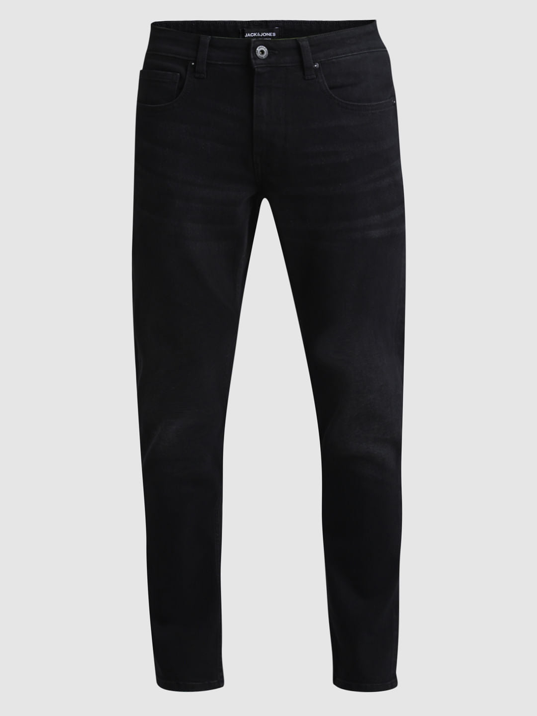 Black Mid Rise Brak Slim Jeans