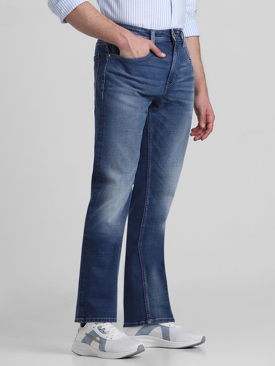 Blue High Rise Ray Bootcut Fit Jeans