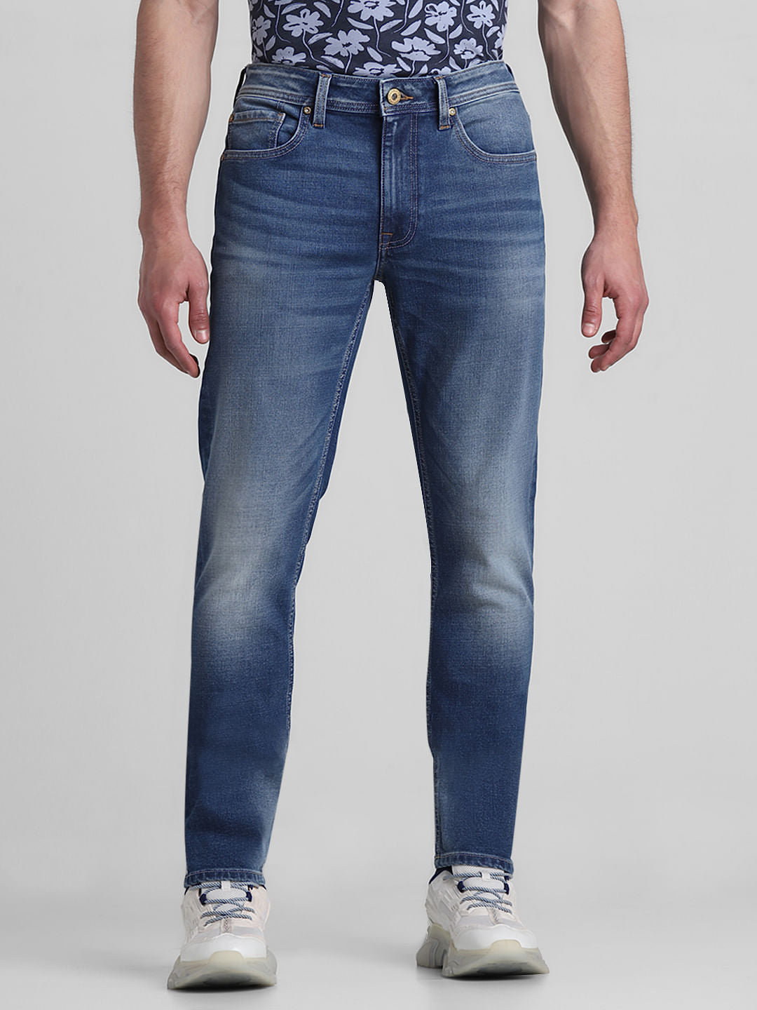 Blue Low Rise Tim Slim Fit Jeans