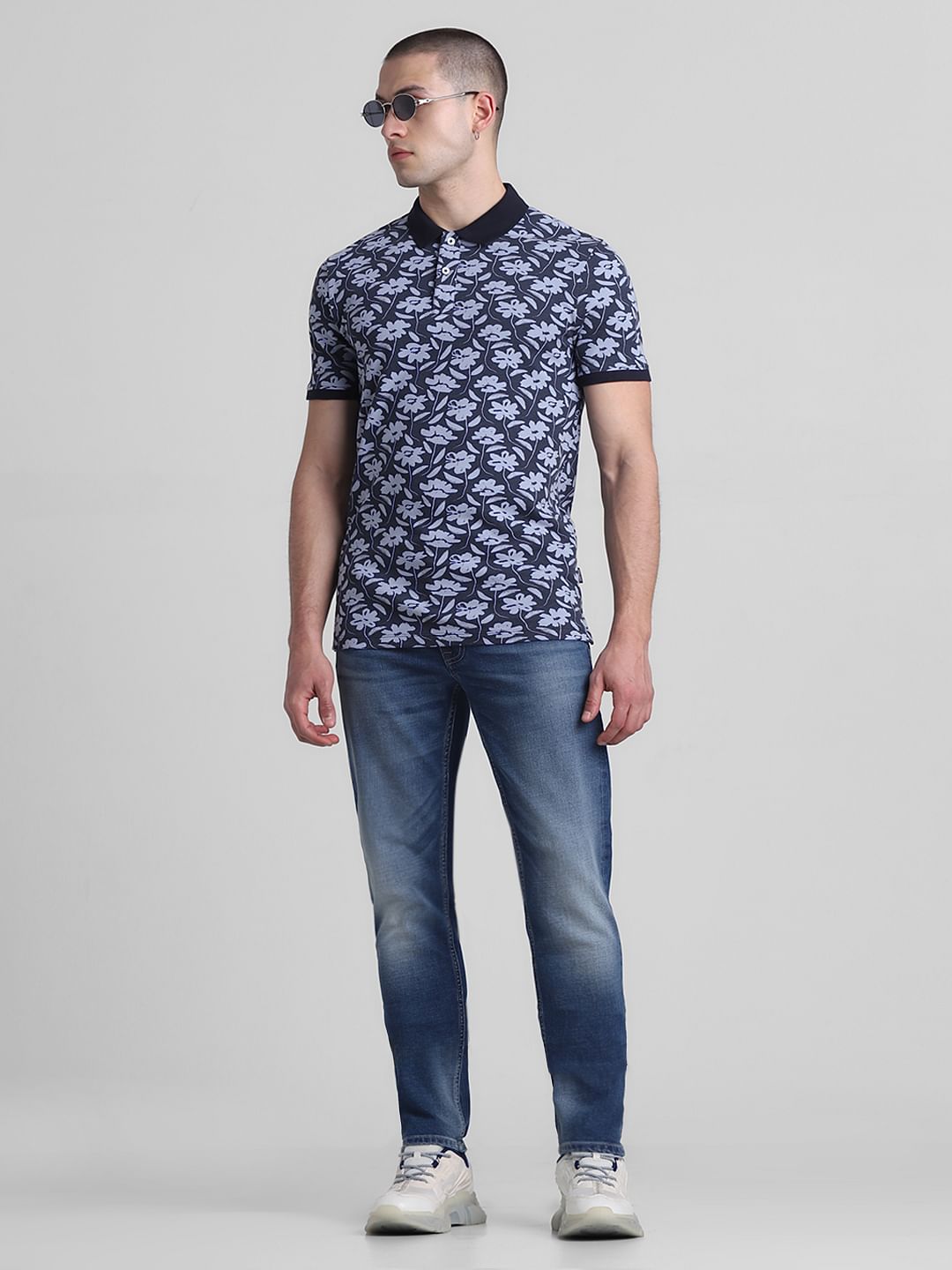 Blue Low Rise Tim Slim Fit Jeans