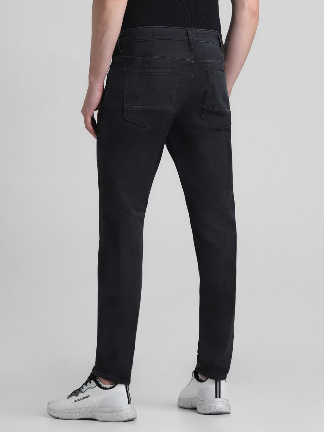 Black Low Rise Glenn Slim Fit Jeans