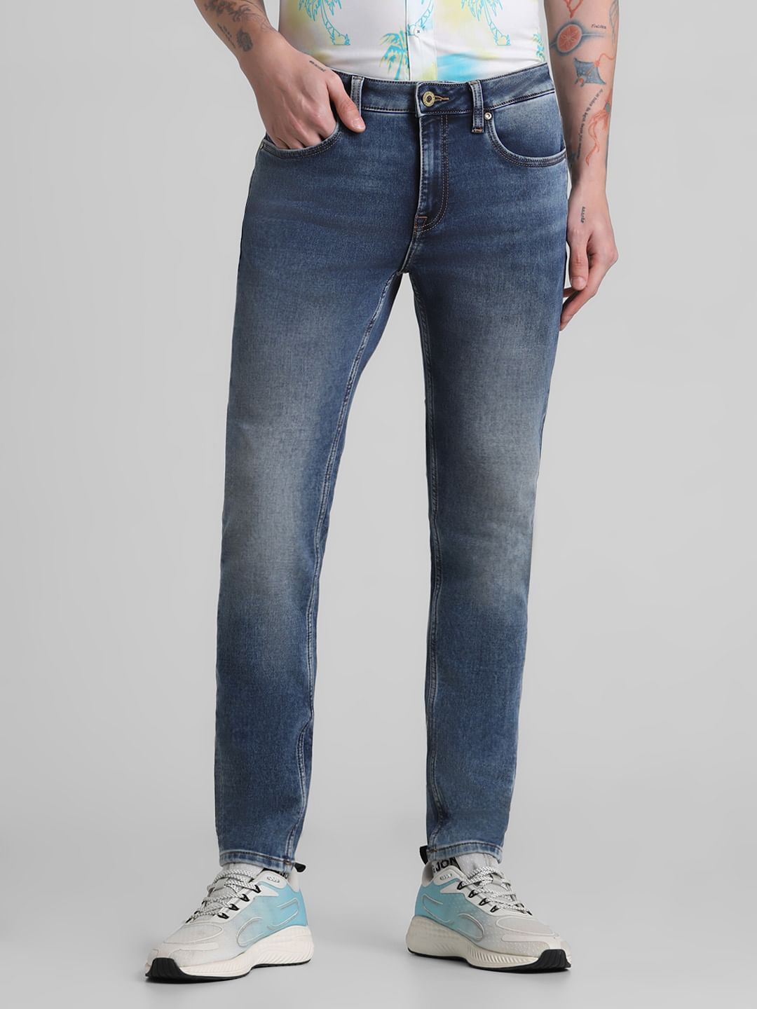 Blue Low Rise Ben Skinny Jeans