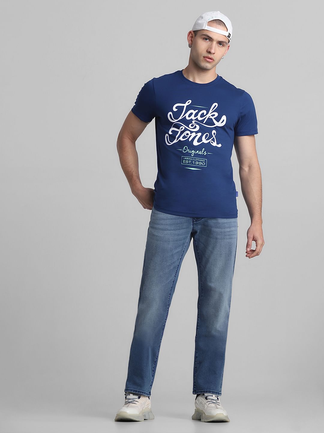 Light Blue Mid Rise Clark Regular Fit Jeans