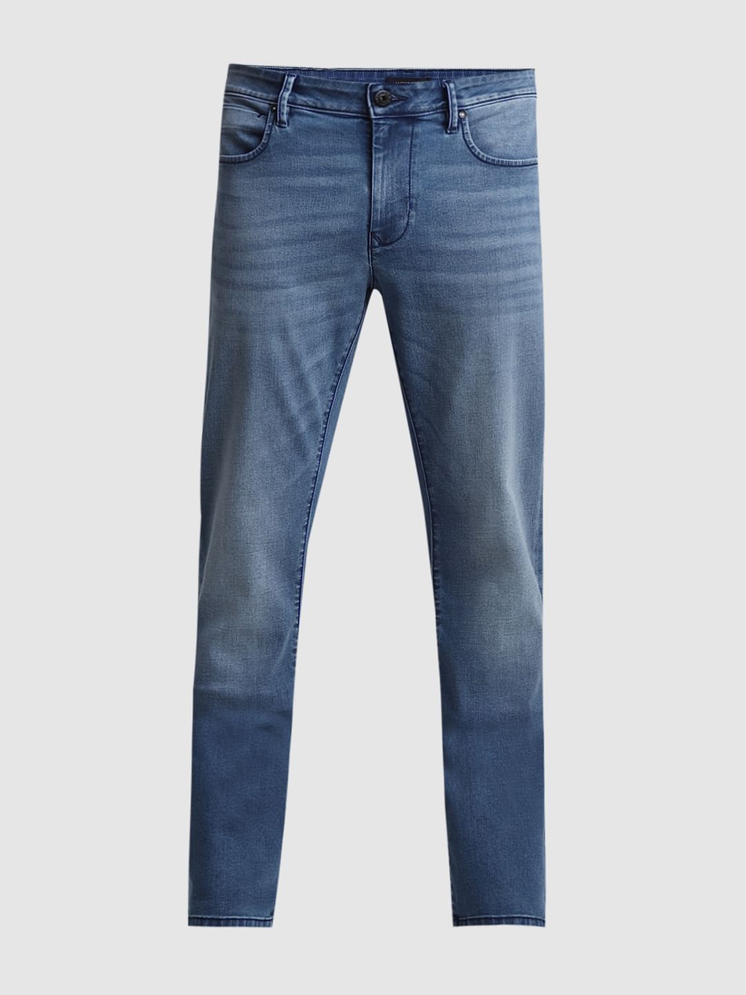 Light Blue Mid Rise Clark Regular Fit Jeans