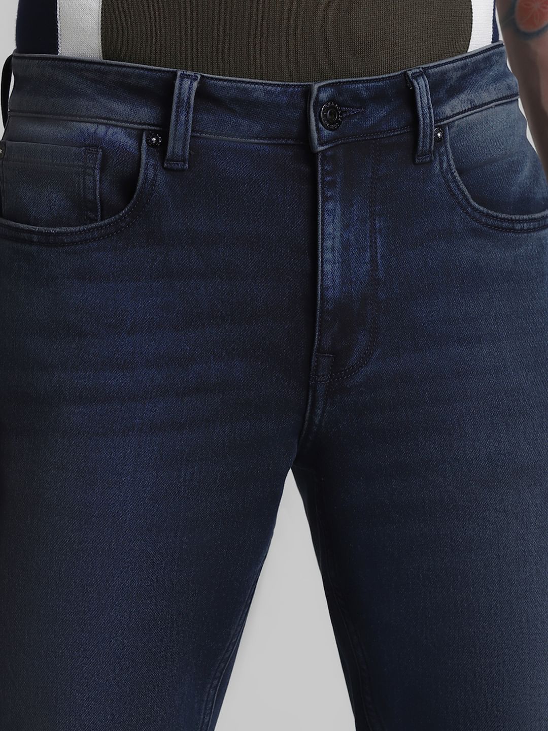 Dark Blue Low Rise Tim Slim Fit Jeans