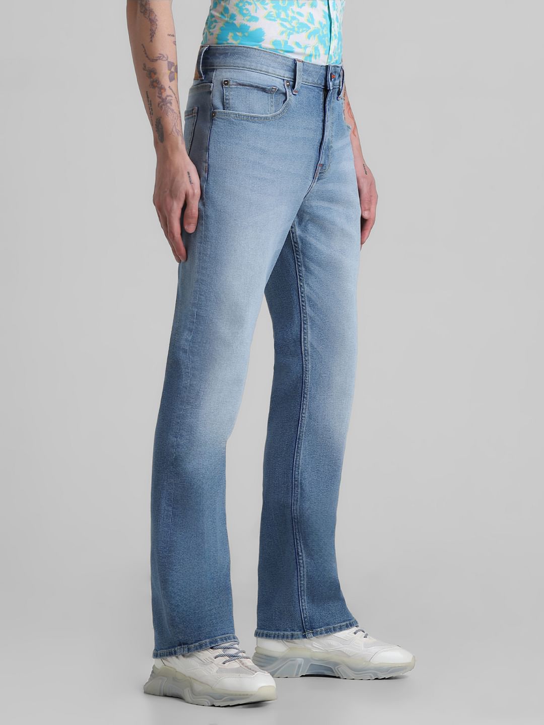 Light Blue High Rise Ray Bootcut Fit Jeans