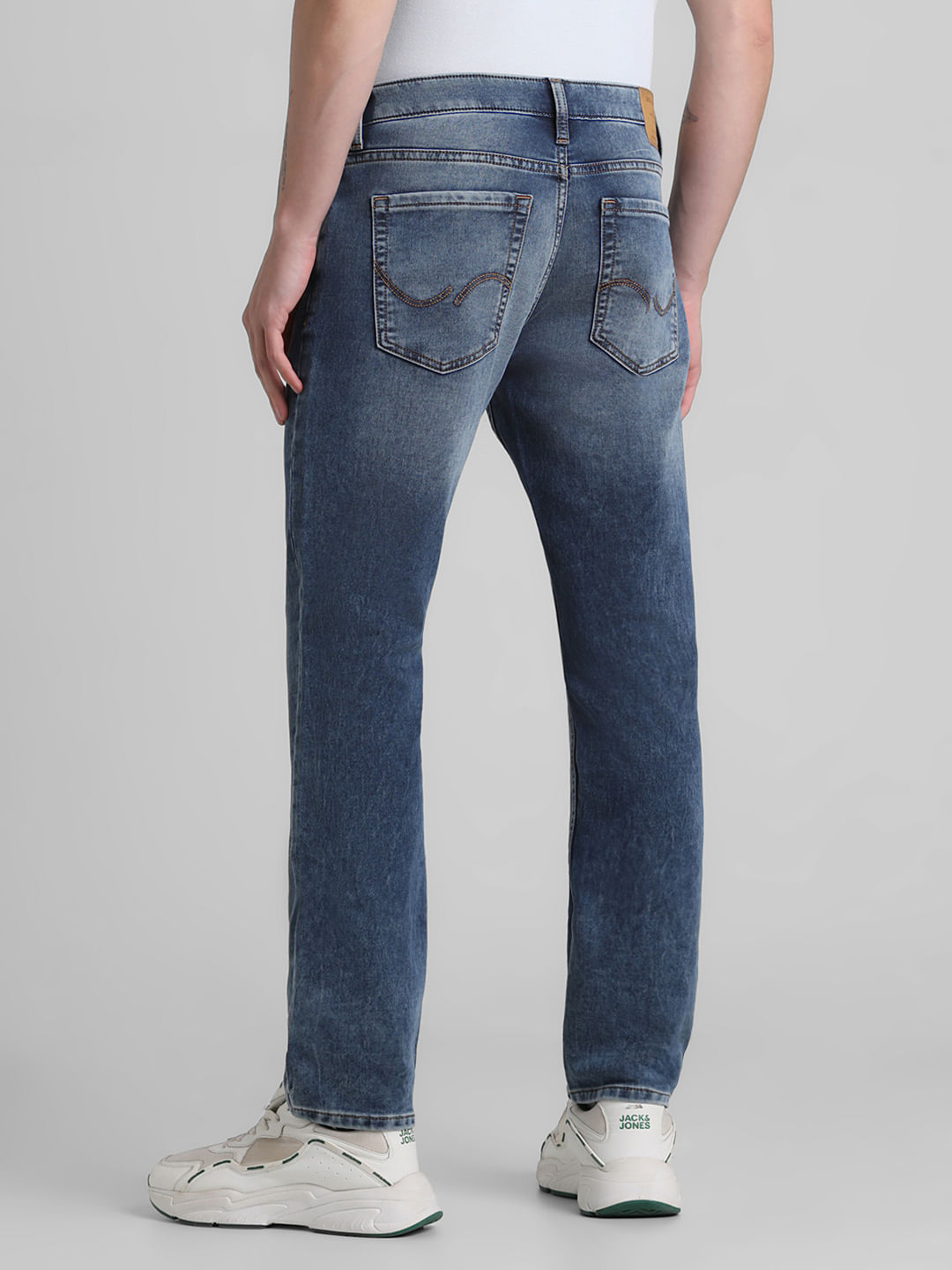 Blue Mid Rise Clark Regular Jeans