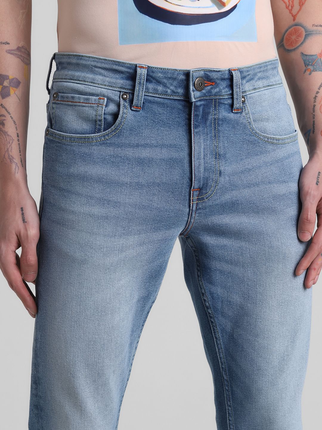 Light Blue Low Rise Glenn Slim Fit Jeans