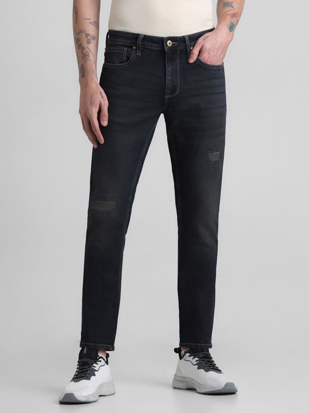 Dark Blue Low Rise Glenn Slim Fit Jeans