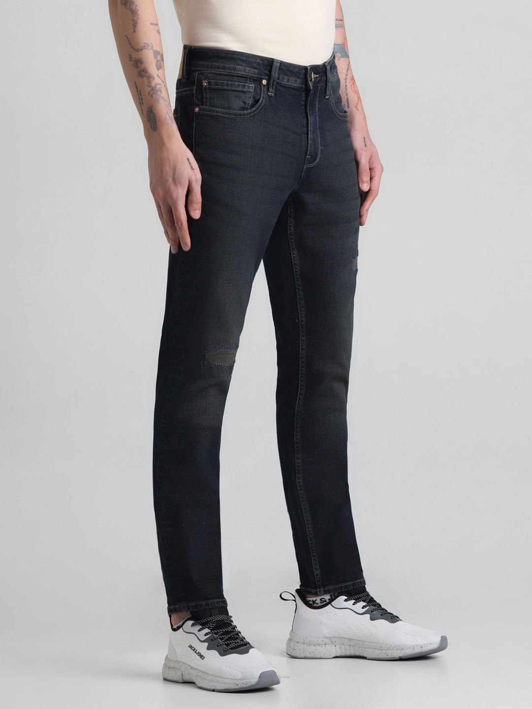 Dark Blue Low Rise Glenn Slim Fit Jeans
