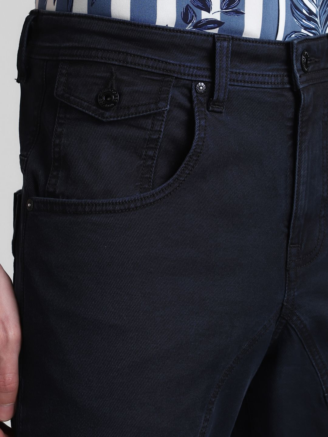 Dark Blue Low Rise Stan Anti Fit Jeans